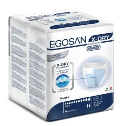 Egosan X Dry Pants Mutandina Per Incontinenza Taglia Large 6 Pezzi