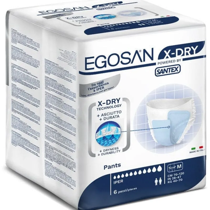 Egosan X Dry Pants Mutandina Per Incontinenza Taglia Media 6 Pezzi