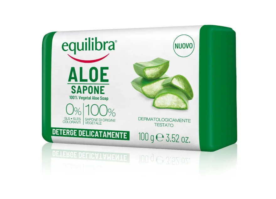 Equilibra Aloe Sapone 100% Vegetale Per Corpo E Viso 100g