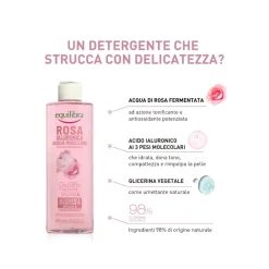 Equilibra Rosa Ialuronica Acqua Micellare Detergente/Struccante Delicata 400ml