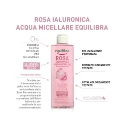 Equilibra Rosa Ialuronica Acqua Micellare Detergente/Struccante Delicata 400ml
