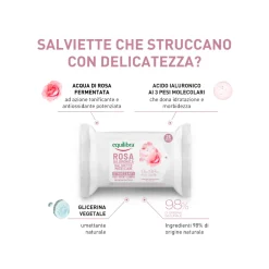Equilibra Rosa Ialuronica 25 Salviette Micellari Struccanti