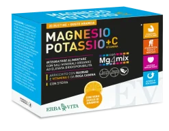 Erba Vita Magnesio E Potassio+Vitamina C Gusto Arancia 20 Bustine