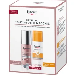 Eucerin Expert Duo Routine Anti-Macchie Sun Fluid Pigment Control SPF50 + Dual Serum 30ml