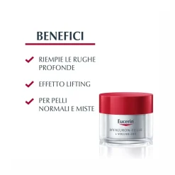 Eucerin Hyaluron-Filler+Volume-Lift Giorno crema antirughe Pelle Normale 50 ml