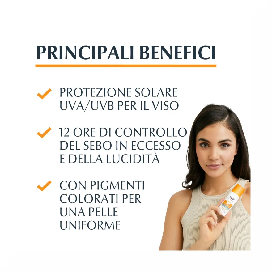 Eucerin Sun Oil Control Tinted Gel-Crème With SPF50+ Medium