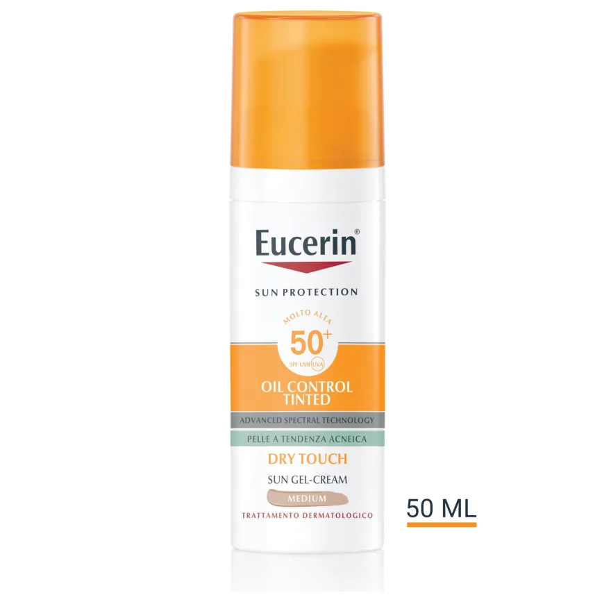 Eucerin Sun Oil Control Tinted Gel-Crème With SPF50+ Medium