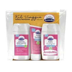 Euphidra Amido Mio Kit Viaggio Dermo Detergente 100 ml + Baby Shampoo 100ml + Pasta Barriera 25ml