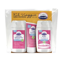 Euphidra Amido Mio Kit Viaggio Dermo Detergente 100 ml + Baby Shampoo 100ml + Pasta Barriera 25ml