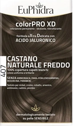 Euphidra ColorPro XD Kit Tinta Capelli 407 Castano Naturale Freddo