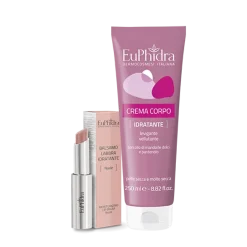 Euphidra Kit Un Tè A Jodhpur Balsamo Labbra Idratante + Crema Corpo Idratante 250ml