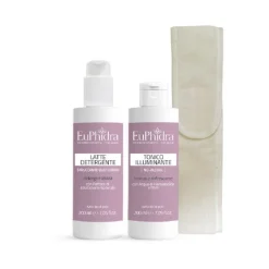 Euphidra Kit Un Tuffo Nel Cenote Detergente Struccante 200ml+Tonico Illuminante 200ml+Fascia Capelli