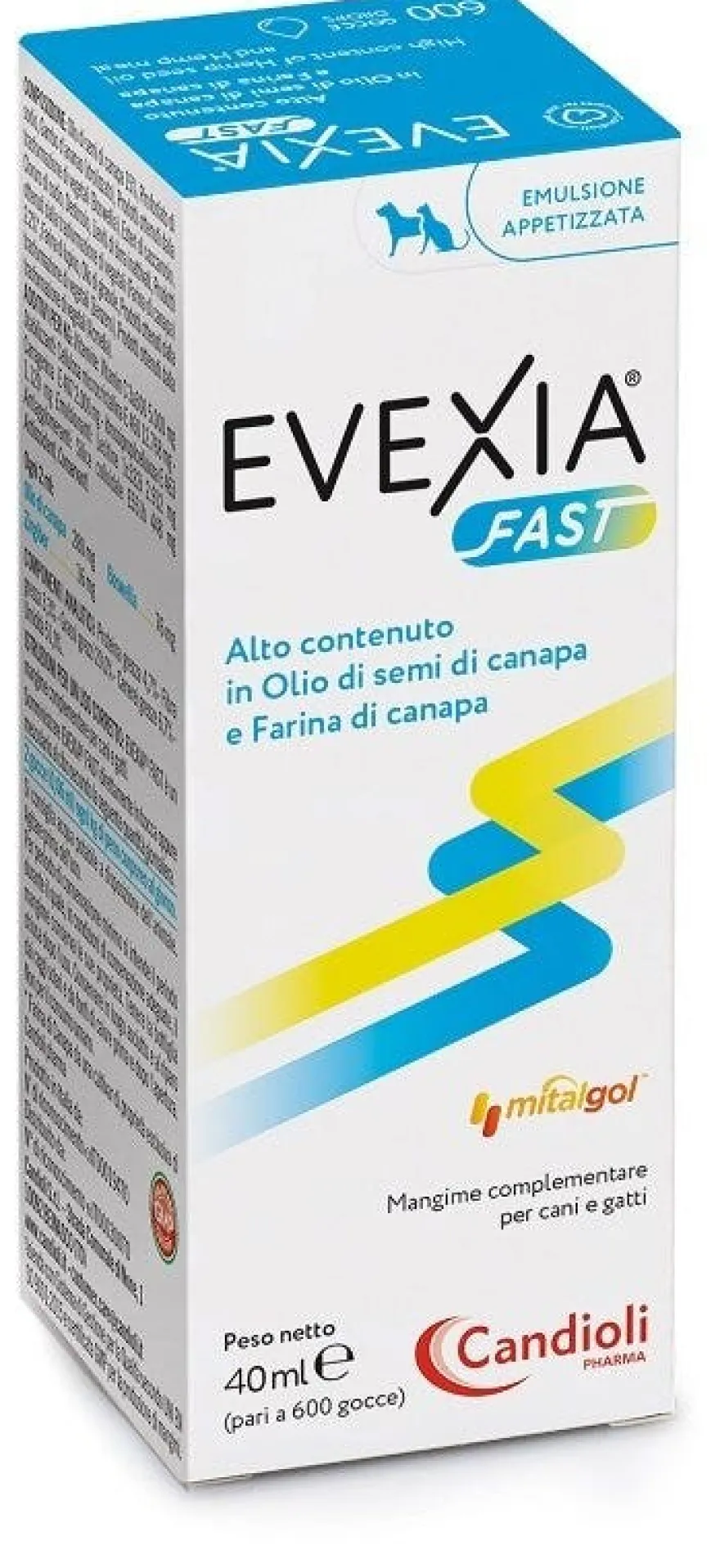Evexia Fast Mangime Complementare Per Cani/Gatti Gocce 40ml