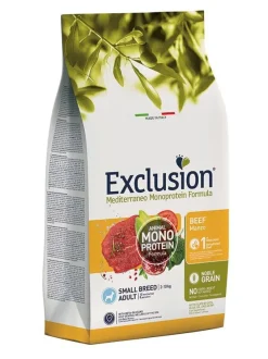 Exclusion Mediterraneo Monoprotein Formula Noble Grain Beef Crocchette Con Manzo Per Cani Adulti Taglia Piccola Sacco 2kg