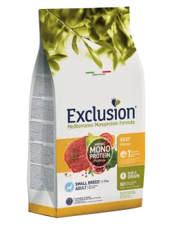 Exclusion Mediterraneo Monoprotein Formula Noble Grain Beef Crocchette Con Manzo Per Cani Adulti Taglia Piccola Sacco 2kg