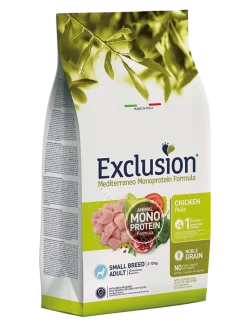Exclusion Mediterraneo Monoprotein Noble Grain Crocchette Pollo Per Cani Adulti Taglia Piccola Sacco 500g