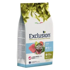 Exclusion Mediterraneo Noble Grain Puppy Tuna Large Breed Crocchette Per Cani Cuccioli Taglia Grande Sacco 12kg