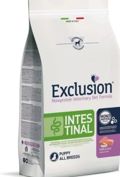 Exclusion Monoprotein Veterinary Diet Formula Intestinal Crocchette Suino/Riso Per Cani Cuccioli Piccola Taglia Sacco 12kg