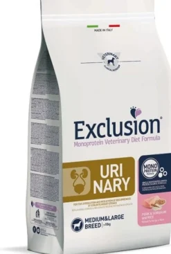 Exclusion Monoprotein Veterinary Diet Formula Urinary Crocchette Sorgo/Suino/Riso Per Cani Taglia Media/Grande Sacco 2kg