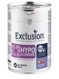 Exclusion Veterinary Diet Formula Hypoallergenic Per Cani Cinghiale/Patate Lattina 400gr