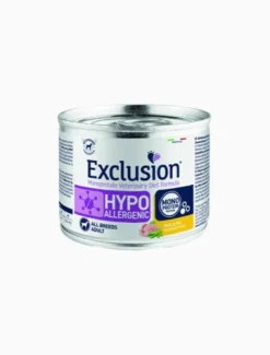 Exclusion Veterinary Diet Formula Hypoallergenic Per Cani Quaglia/Piselli Lattina 200gr