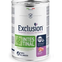 Exclusion Veterinary Diet Formula Intestinal Per Cuccioli Maiale/Riso Lattina 400gr