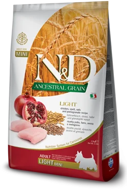 Farmina N&D Ancestral Grain Light Pollo E Melograno Cani Adulti Taglia Mini Sacco 2,5kg