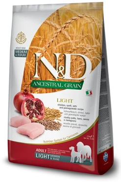 Farmina N&D Ancestral Grain Light Pollo E Melograno Cani Adulti Taglia Media E Grande Sacco 2,5kg