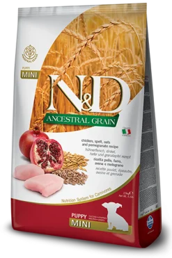 Farmina N&D Ancestral Grain Pollo E Melograno Cani Cuccioli Taglia Mini Sacco 800g