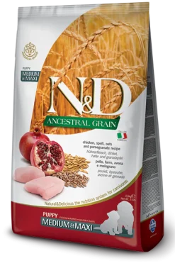 Farmina N&D Ancestral Grain Pollo E Melograno Cani Cuccioli Taglia Media E Grande Sacco 12kg