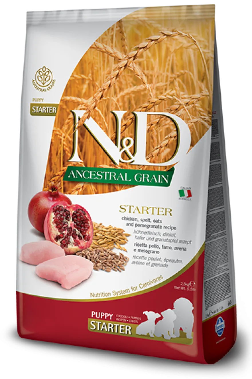 Farmina N&D Ancestral Grain Starter Pollo E Melograno Cani Cuccioli Sacco 800g