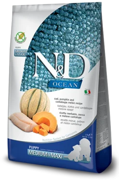 Farmina N&D Ocean Merluzzo E Zucca Cani Cuccioli Taglia Media E Grande Sacco 12kg