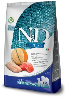 Farmina N&D Ocean Salmone E Merluzzo Cani Adulti Taglia Media E Grande Sacco 2,5kg