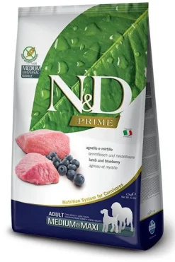 Farmina N&D Prime Agnello E Mirtillo Cani Adulti Taglia Media E Grande Sacco 12kg