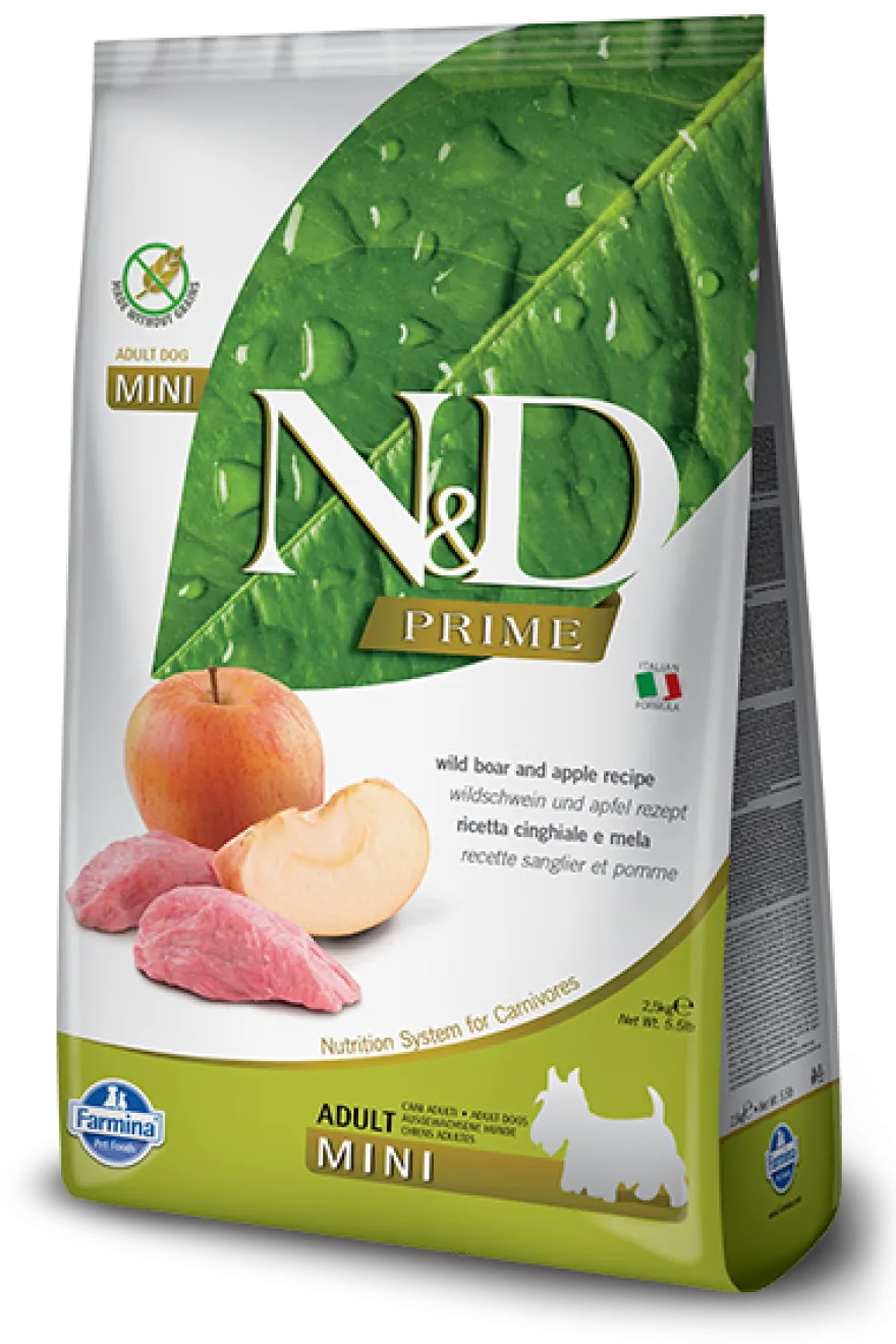 Farmina N&D Prime Cinghiale E Mela Cani Adulti Taglia Mini Sacco 800g