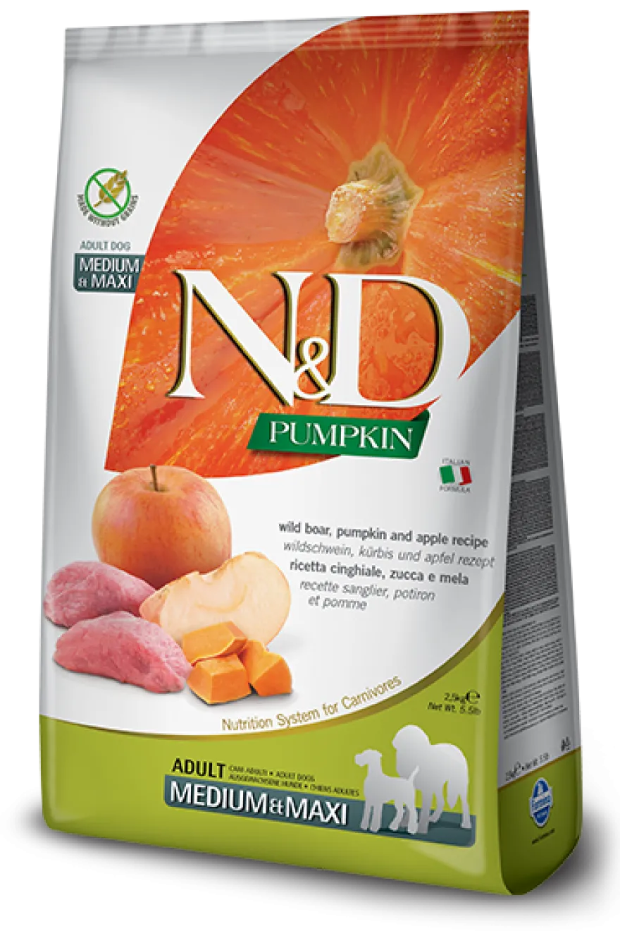 Farmina N&D Pumpkin Cinghiale E Zucca Cani Adulti Taglia Media E Grande Sacco 2,5kg