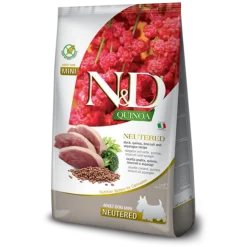 Farmina N&D Quinoa Dog Anatra Broccoli Asparagus Neutered Per Cani Adulti Taglia Mini Sacco 7kg