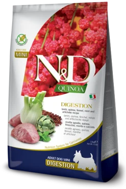 Farmina N&D Quinoa E Agnello Digestion Cani Taglia Mini Sacco 2,5Kg