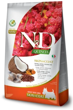 Farmina N&D Quinoa Skin & Coat Herring Cibo Secco Per Cani Adulti Taglia Mini 800g
