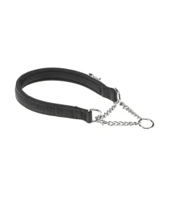 Ferplast Daytona CSS Collare Semistrangolo Nylon Soffice Imbottitura Nero Per Cani CSS15/45