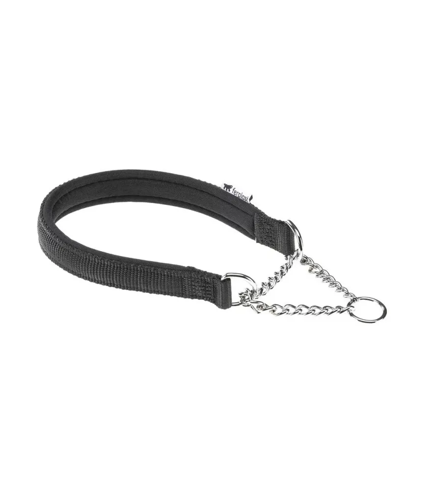Ferplast Daytona CSS Collare Semistrangolo Nylon Soffice Imbottitura Nero Per Cani CSS20/55