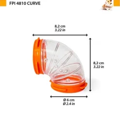 Ferplast FPI 4810 Tubo In Plastica a Curva Criceti/Piccoli Roditori