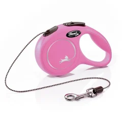 Flexi New Classic In Corda Guinzaglio Per Cani Colore Rosa Taglia XS 3m