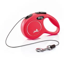 Flexi New Classic In Corda Guinzaglio Per Cani Colore Rosso Taglia XS 3m