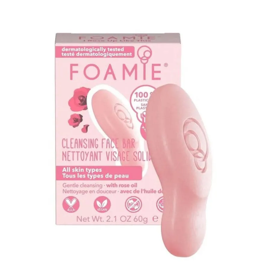 Foamie Face Detergente Viso Solido Bar Rose Up Like This 60g