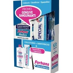 Forhans Kit Gengive Sanguinanti Dentifricio 75ml+Collutorio 250ml+1 Spazzolino
