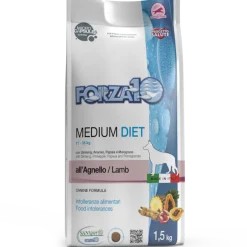 Forza10 Medium Diet Crocchette All'Agnello Cani Adulti Taglia Media Sacco 1,5kg