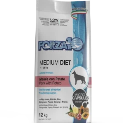 Forza 10 Medium Diet Maiale Con Patate Cibo Secco Per Cani Taglia Media Sacco 12 Kg