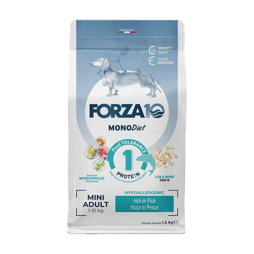 Forza10 Mini Diet Crocchette Al Pesce Cani Adulti Taglia Mini Sacco 1,5kg