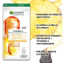 Garnier Maschera In Tessuto Ampolla Illuminante Estratto Ananas /Vitamina C1 Pezzo